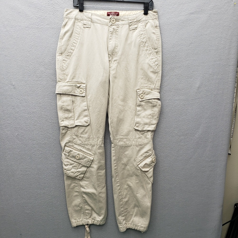 Match Matchstick Cargo Pants Khaki Tan Gorpcore Utility Union Work Wear Men's 32